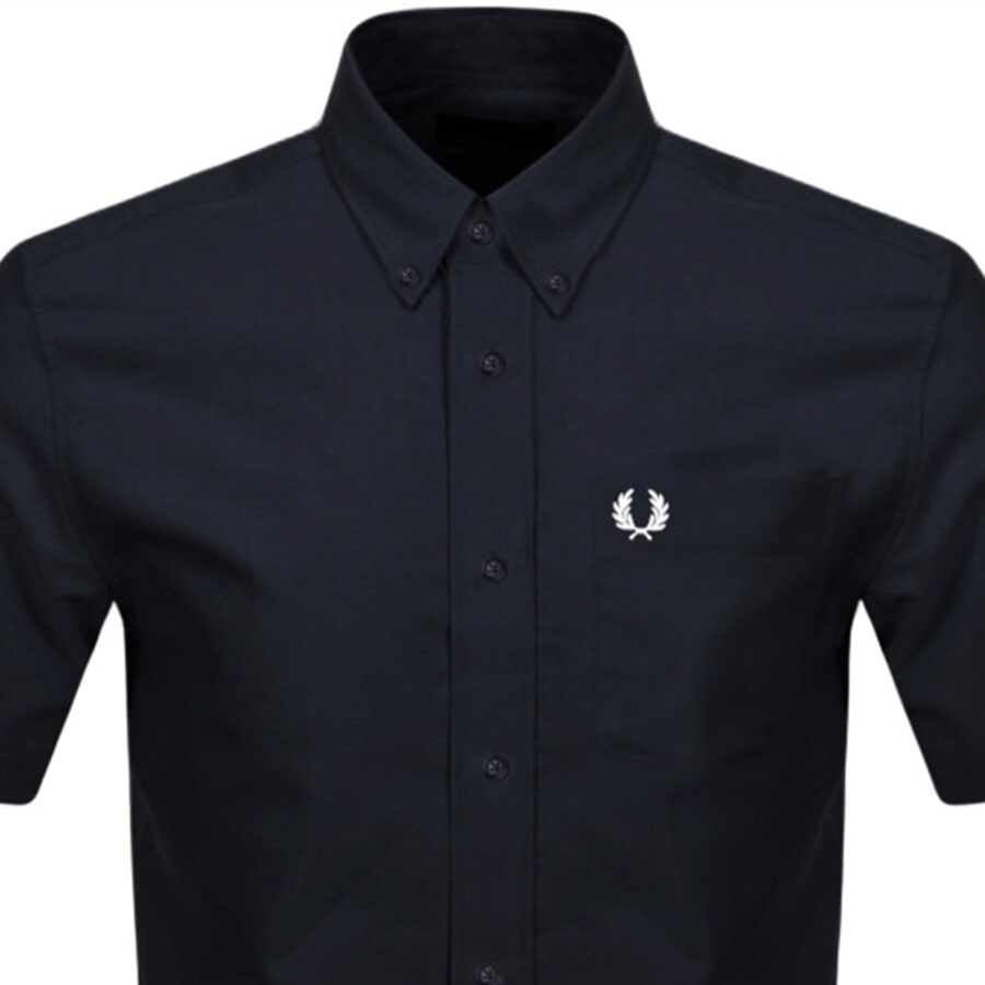 Fred Perry Oxford Short Sleeve Shirt Navy male x Small